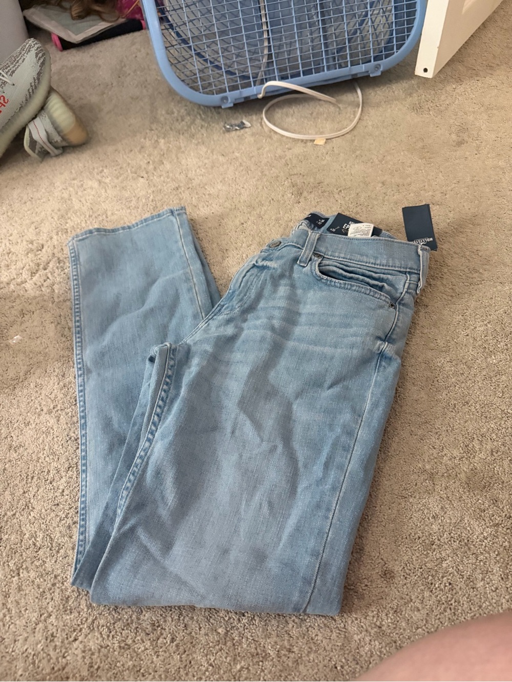 Hollister Men's Light Blue Slim Straight Jeans